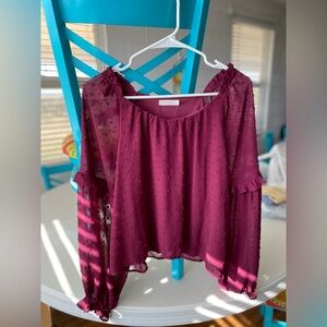 Lush burgundy blouse